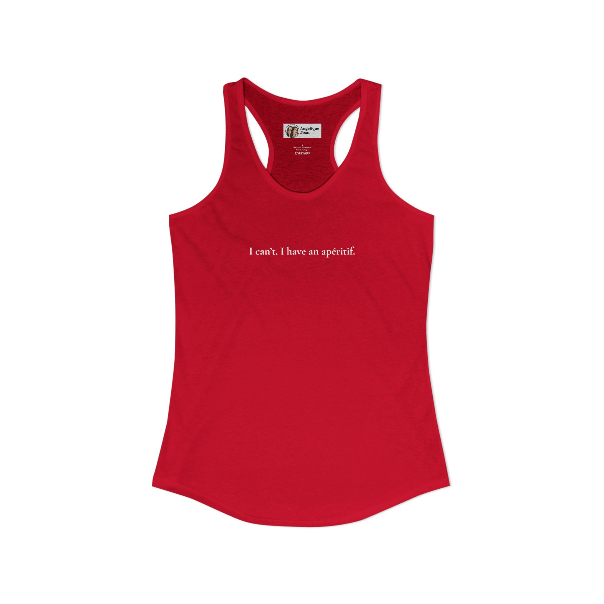 "I can't. I have an apéritif" tank top