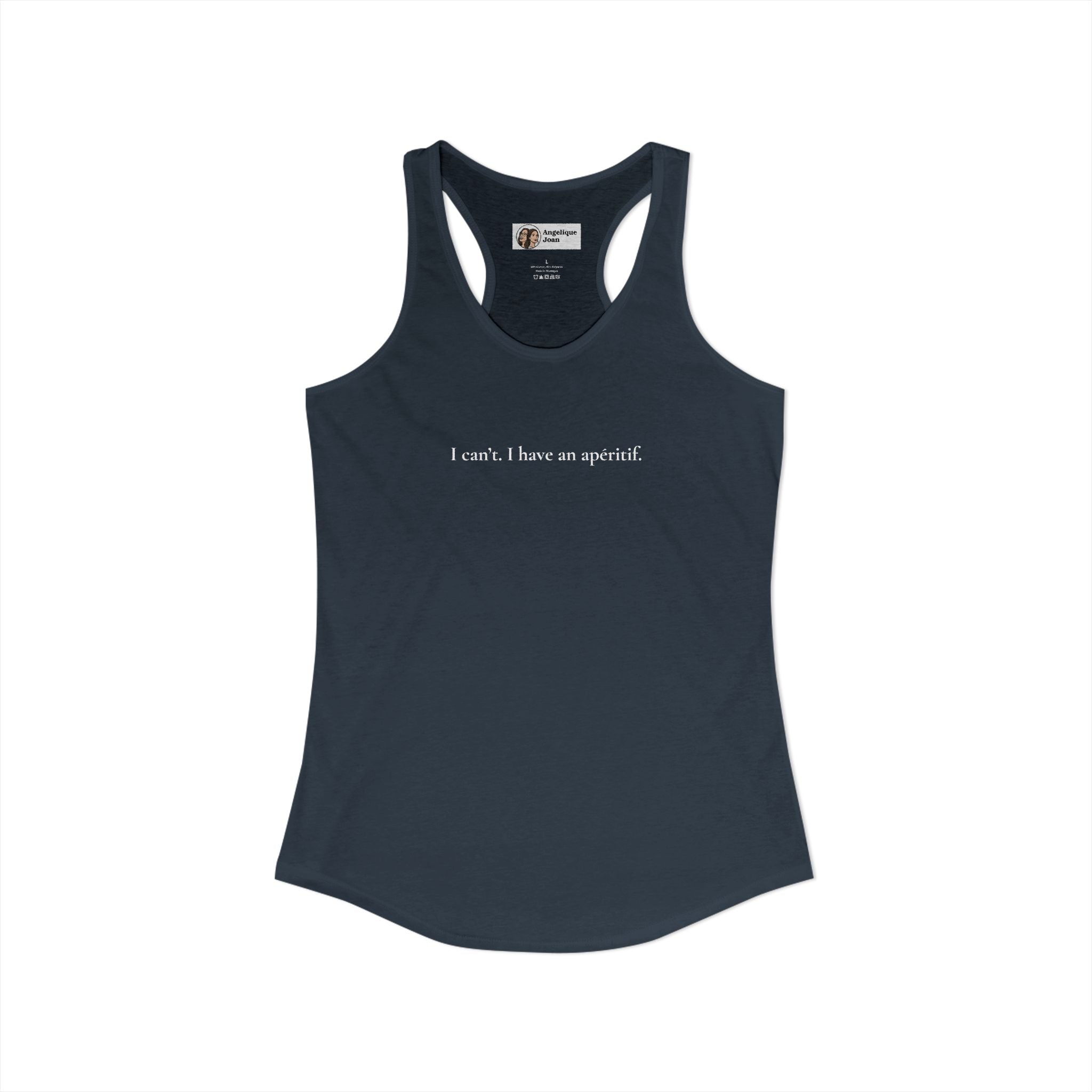 "I can't. I have an apéritif" tank top