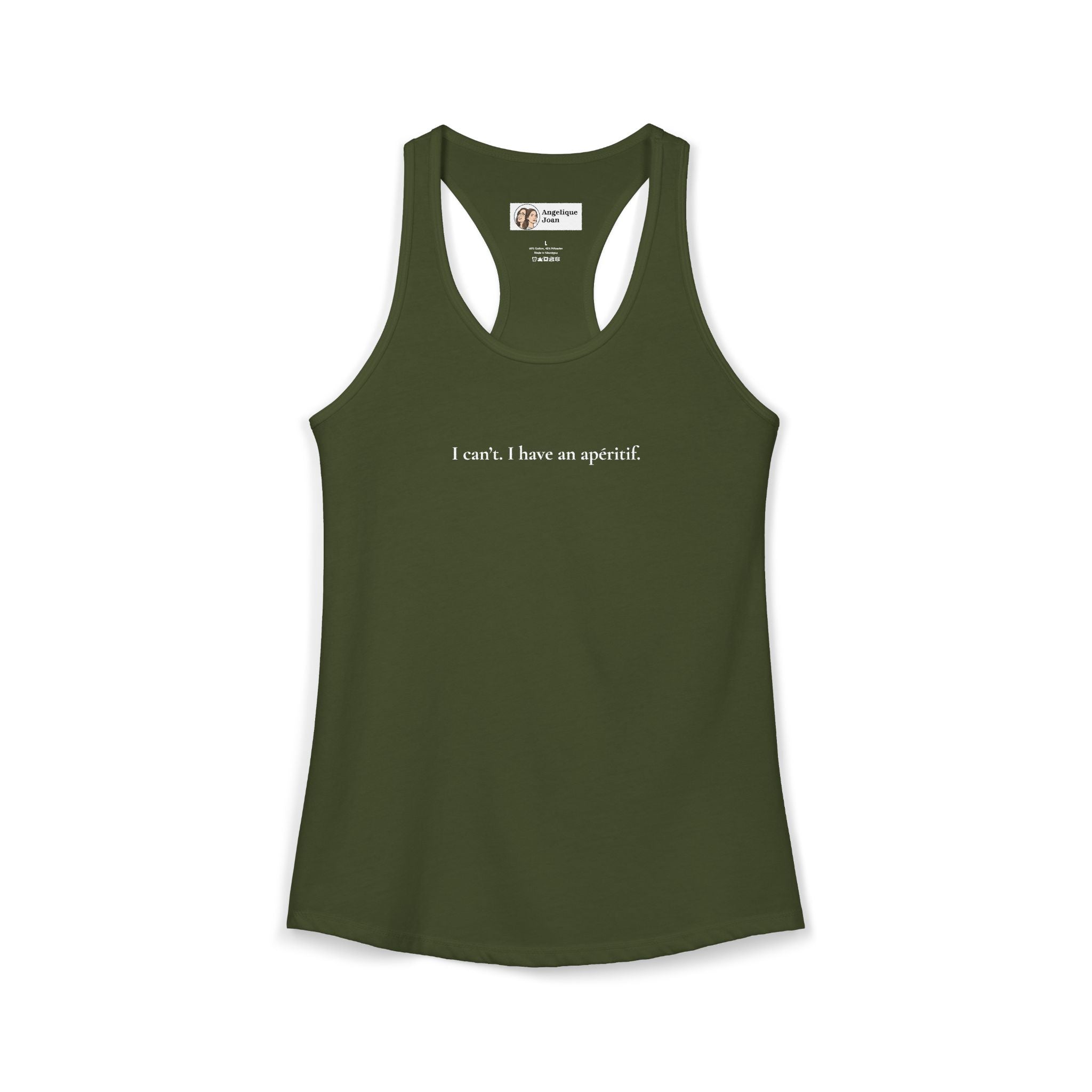 "I can't. I have an apéritif" tank top