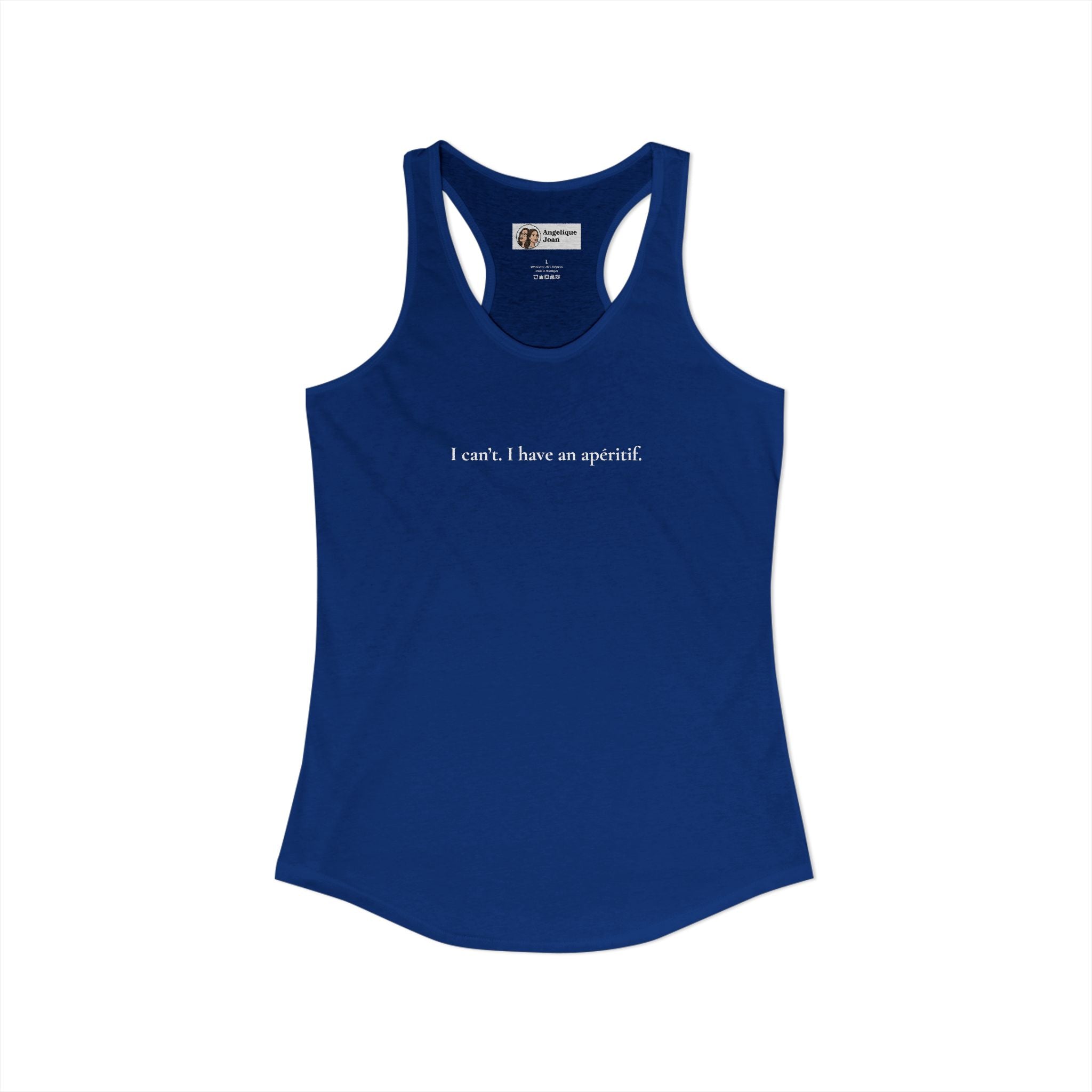 "I can't. I have an apéritif" tank top