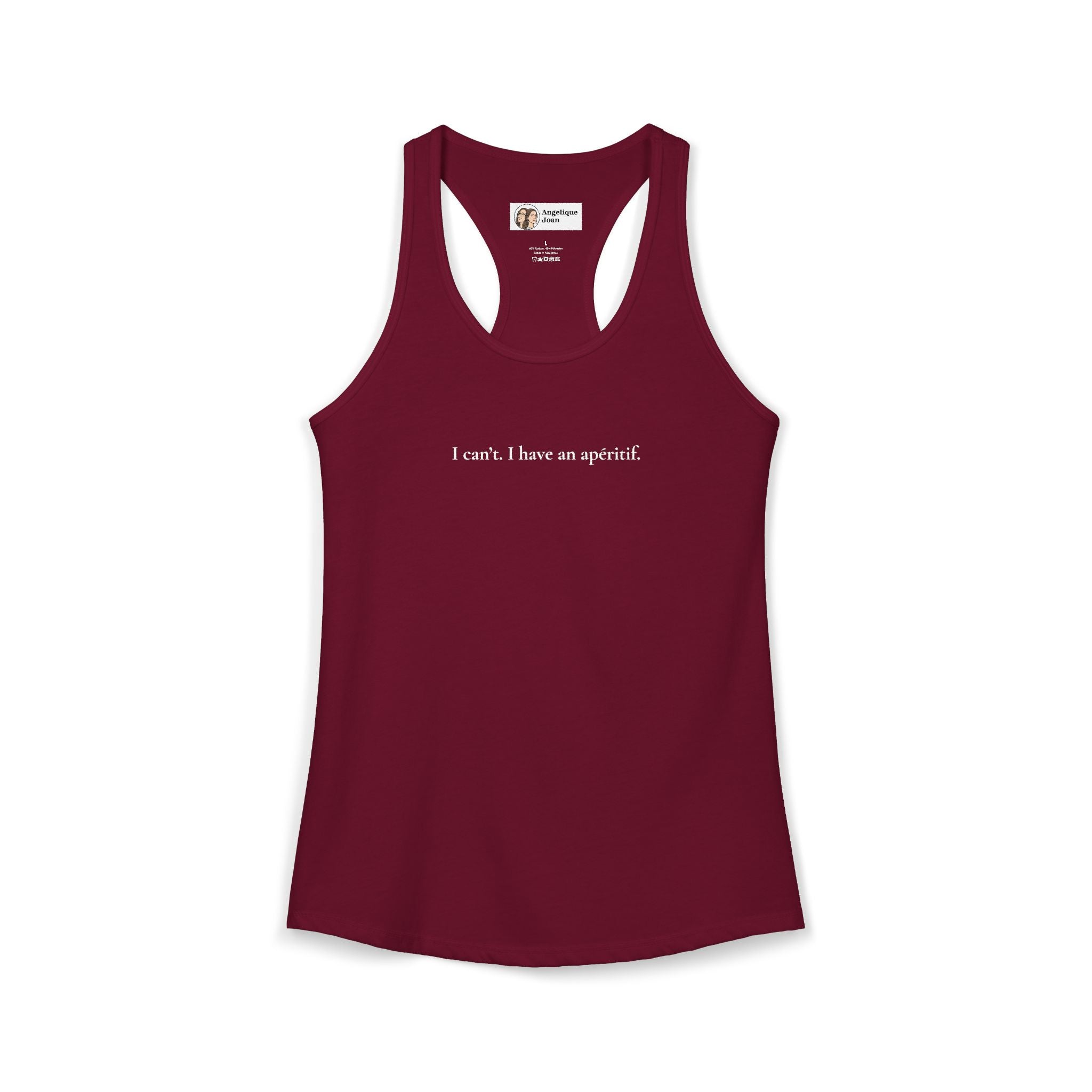 "I can't. I have an apéritif" tank top