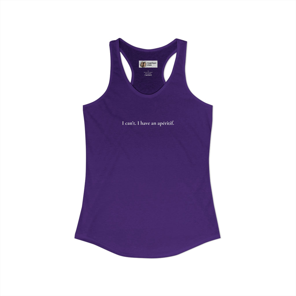 "I can't. I have an apéritif" tank top