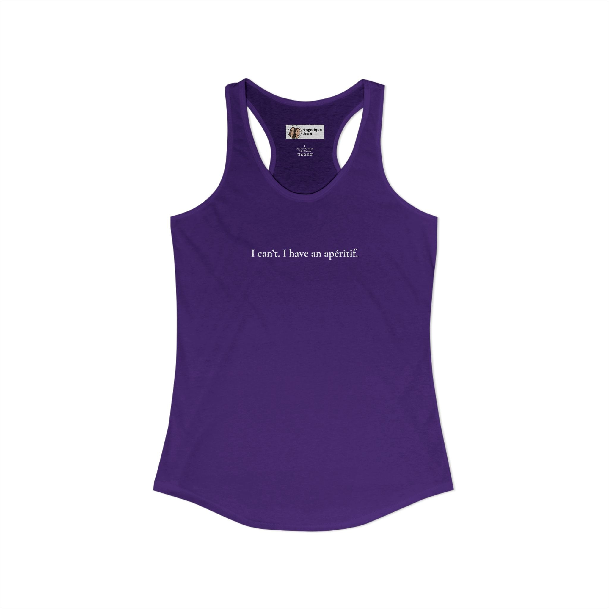"I can't. I have an apéritif" tank top