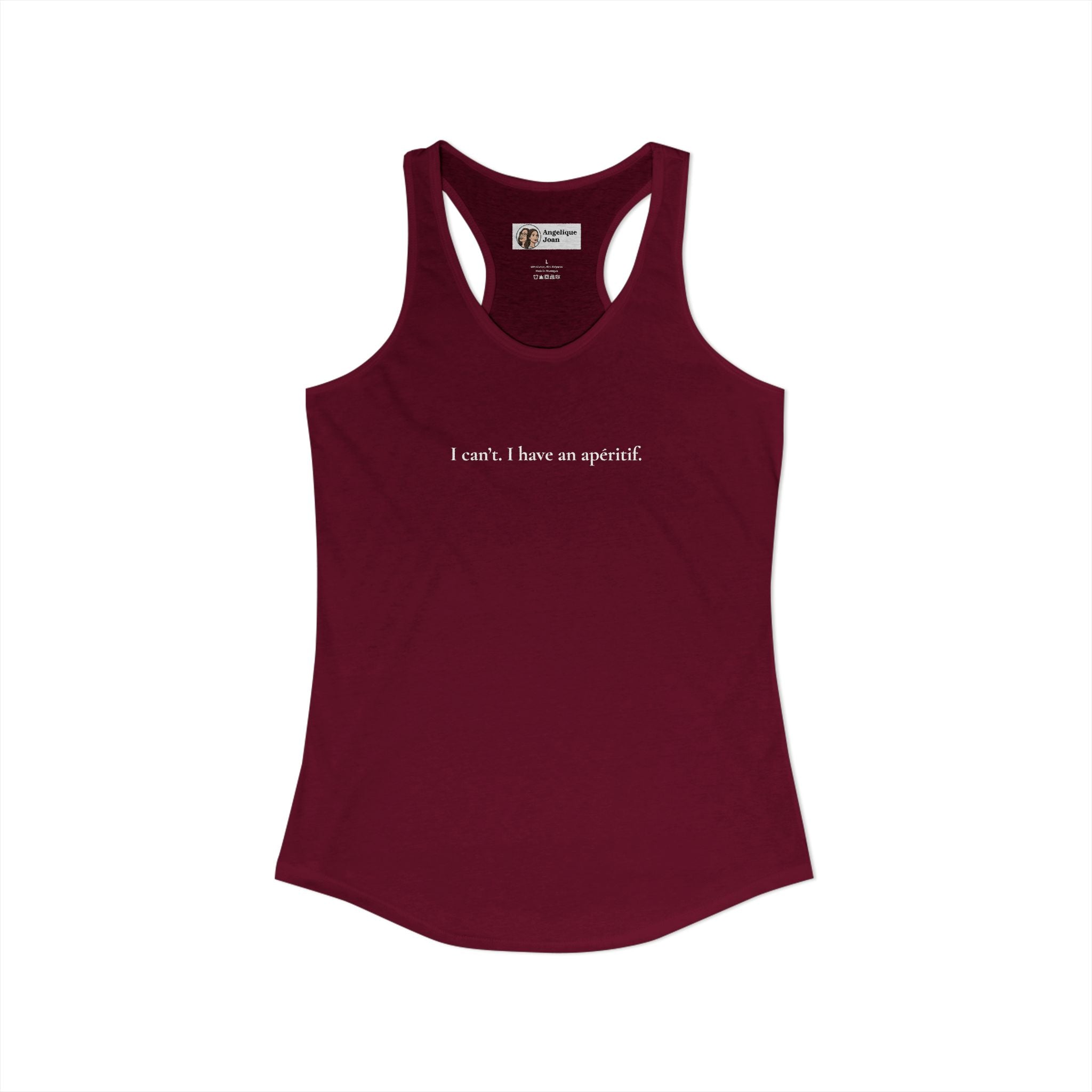 "I can't. I have an apéritif" tank top