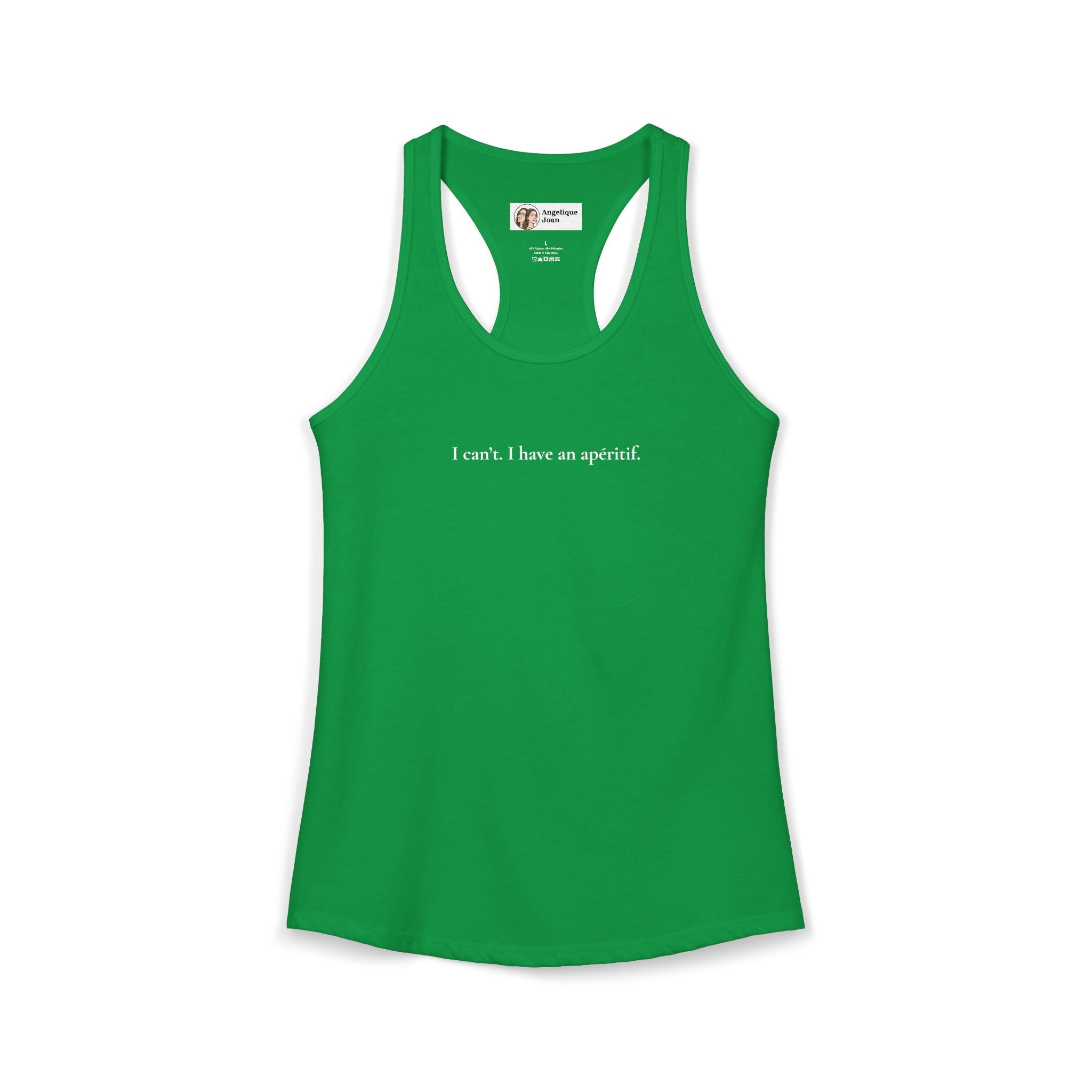 "I can't. I have an apéritif" tank top