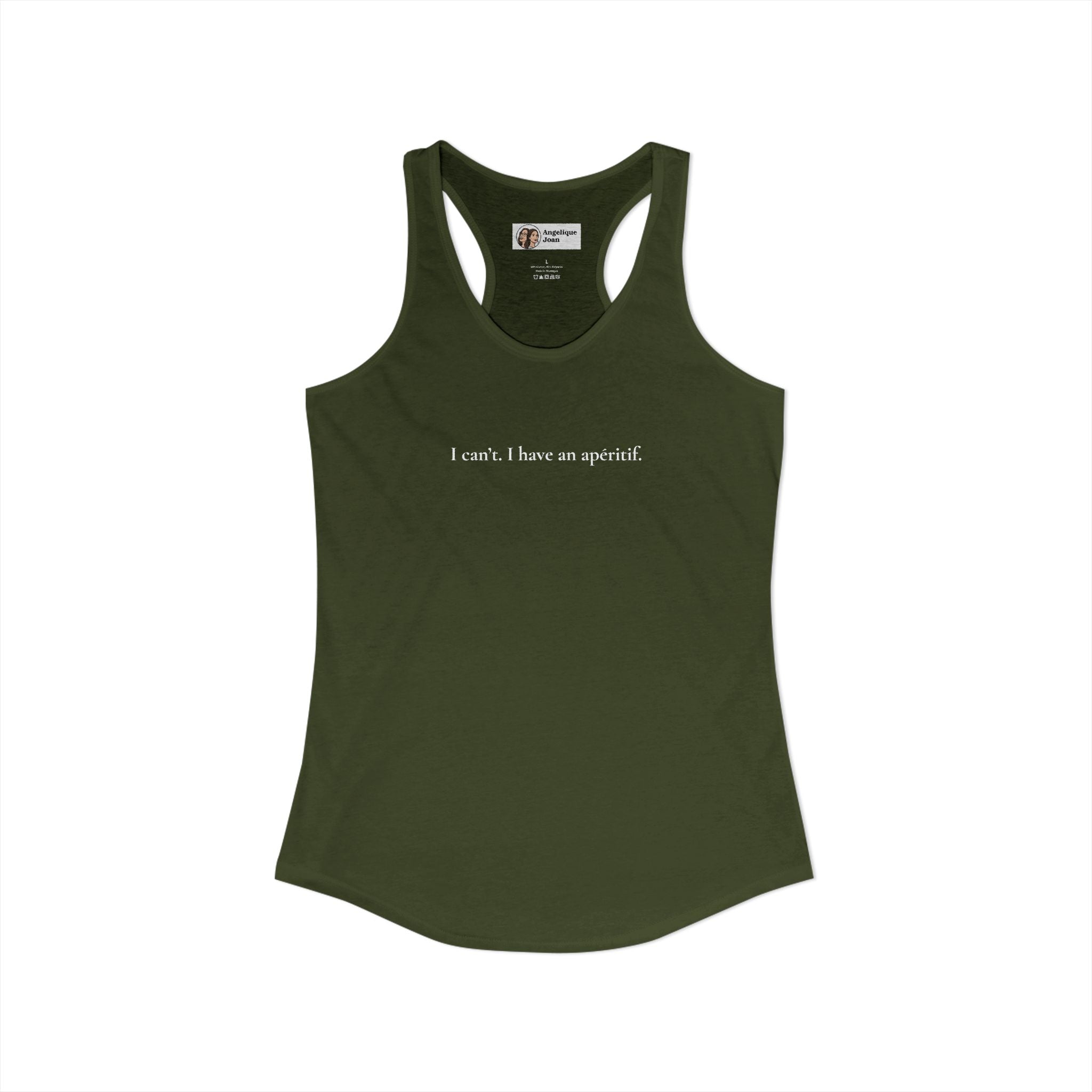 "I can't. I have an apéritif" tank top