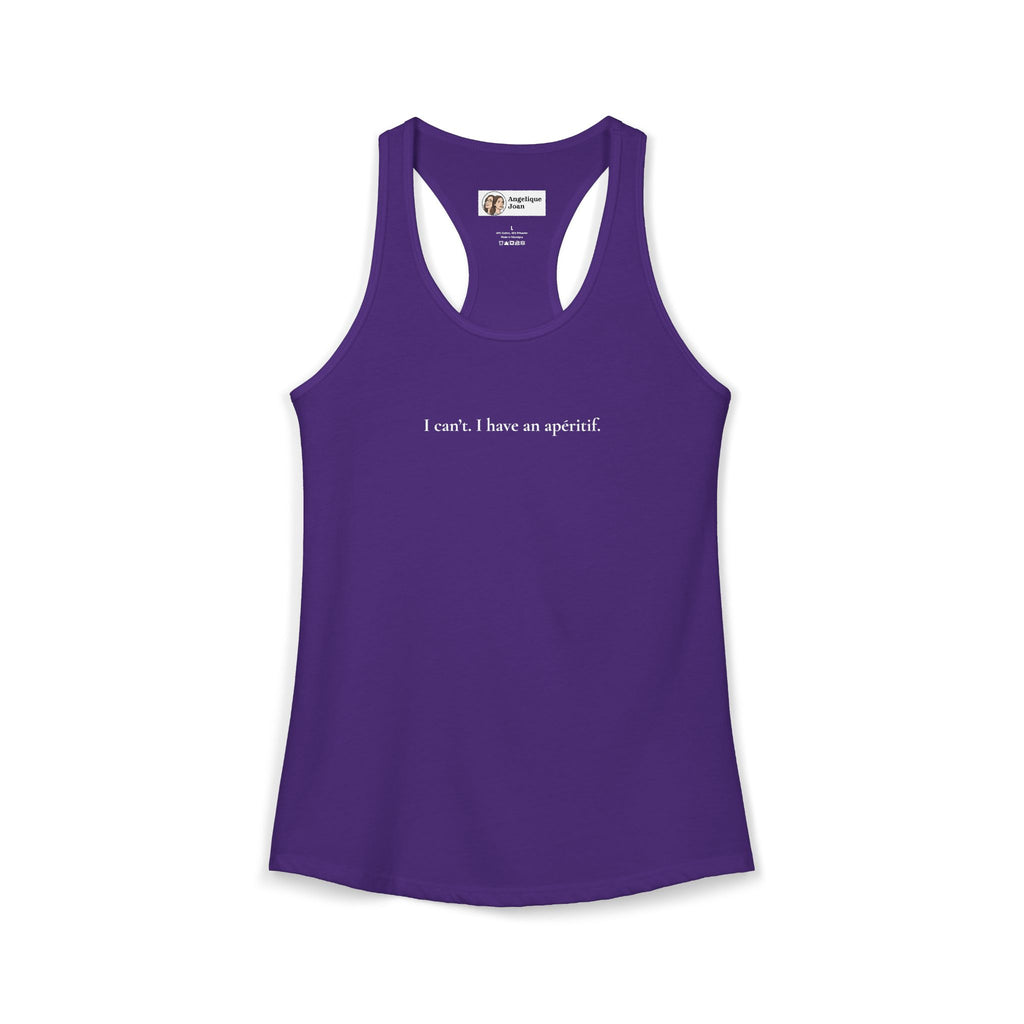 "I can't. I have an apéritif" tank top