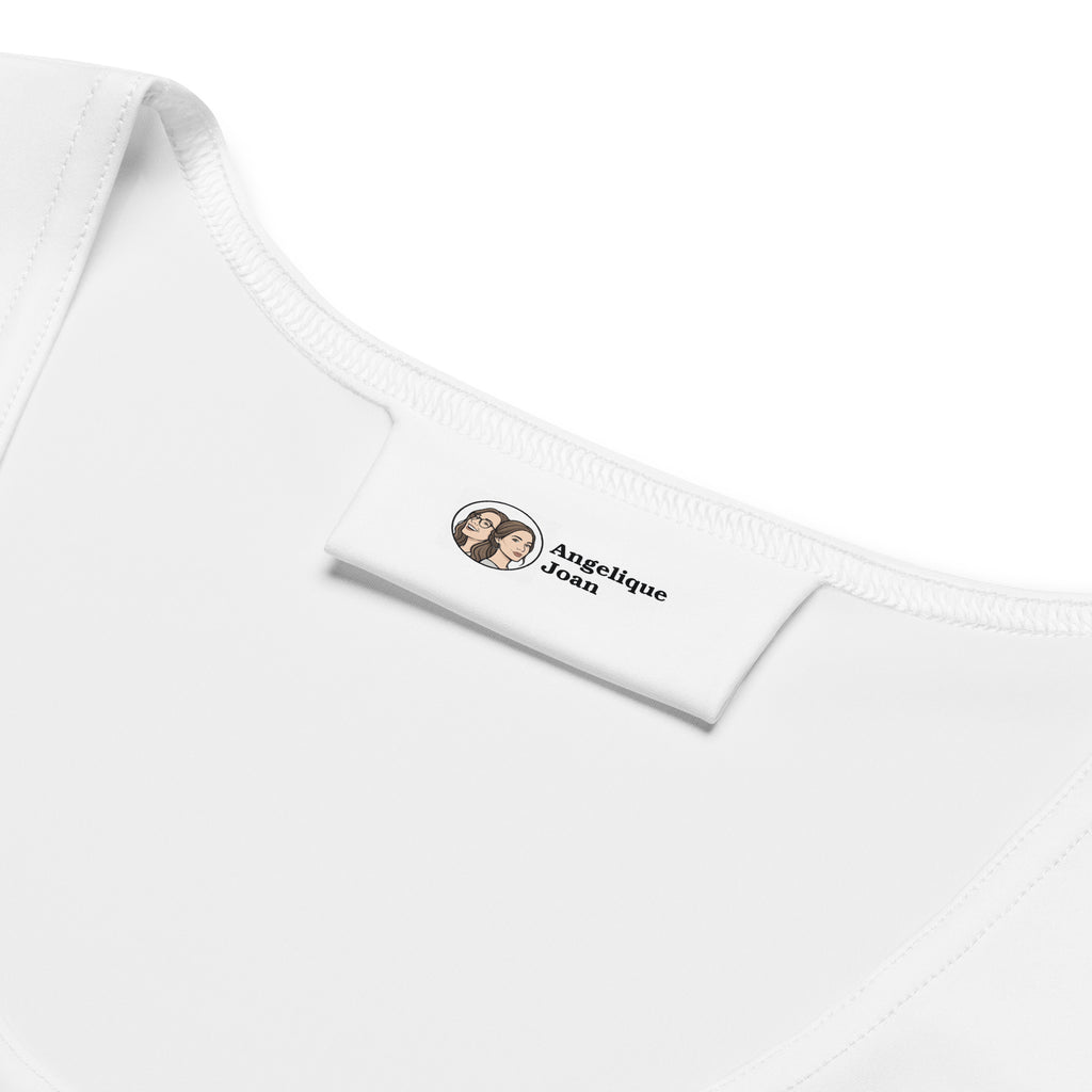 "My presence is the gift" signature crop top - white