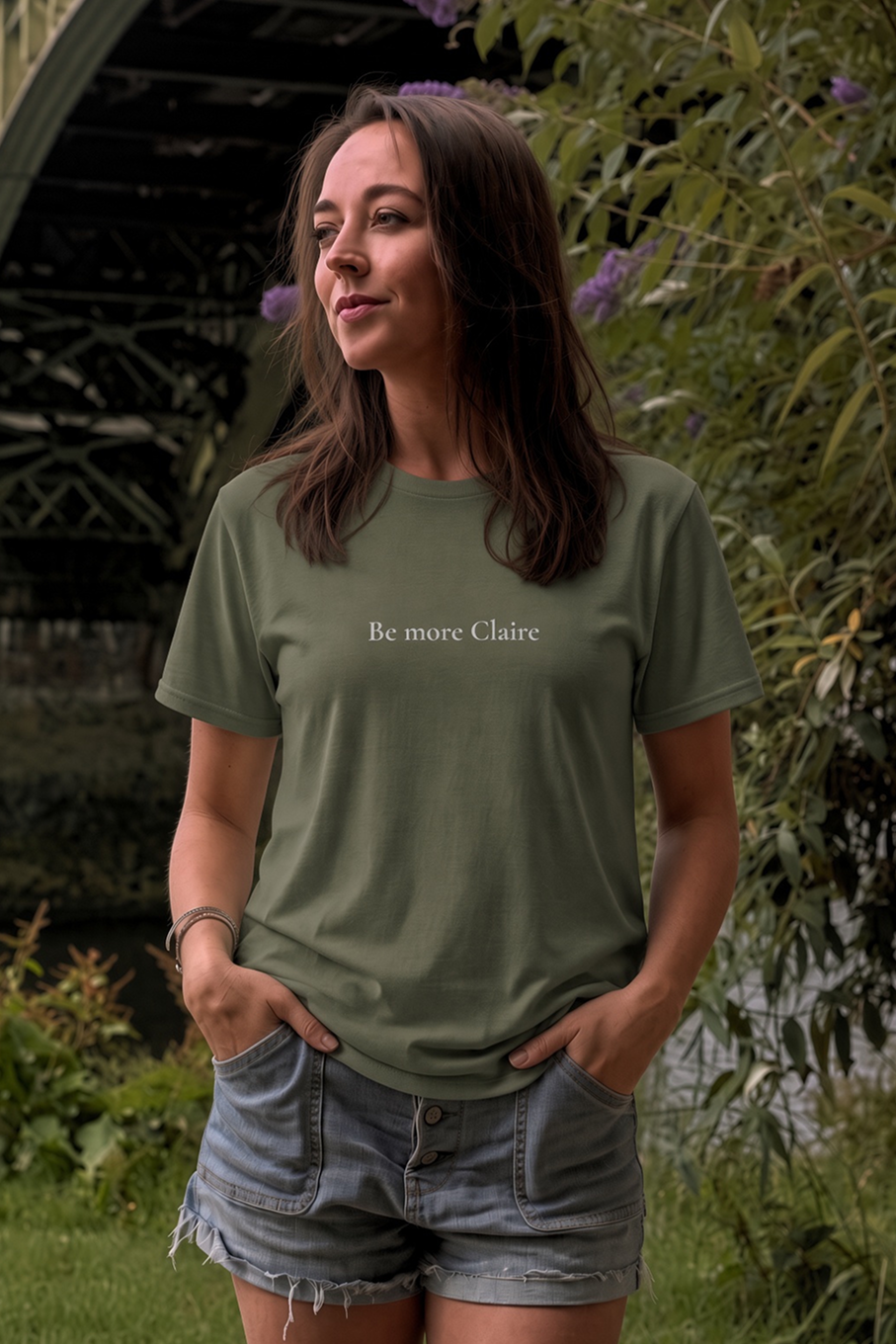 "Be more Claire" unisex t-shirt dark