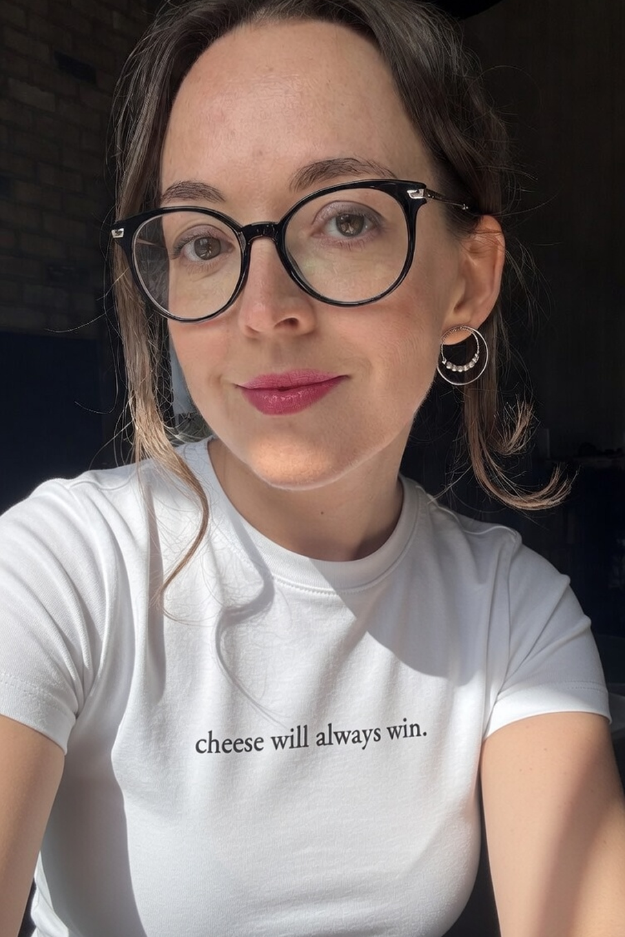 "cheese will always win." unisex t-shirt - white