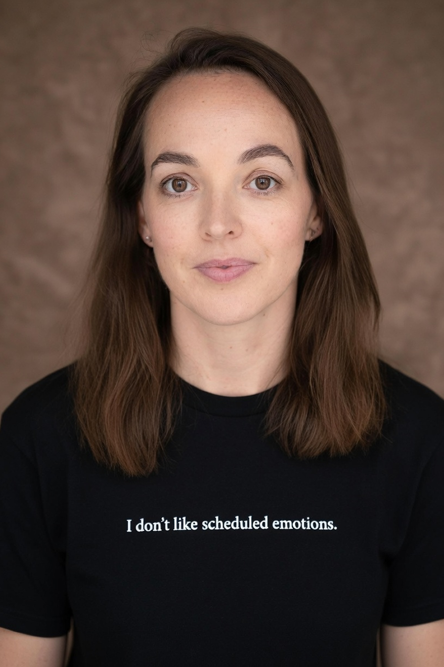 "I don't like scheduled emotions" unisex t-shirt