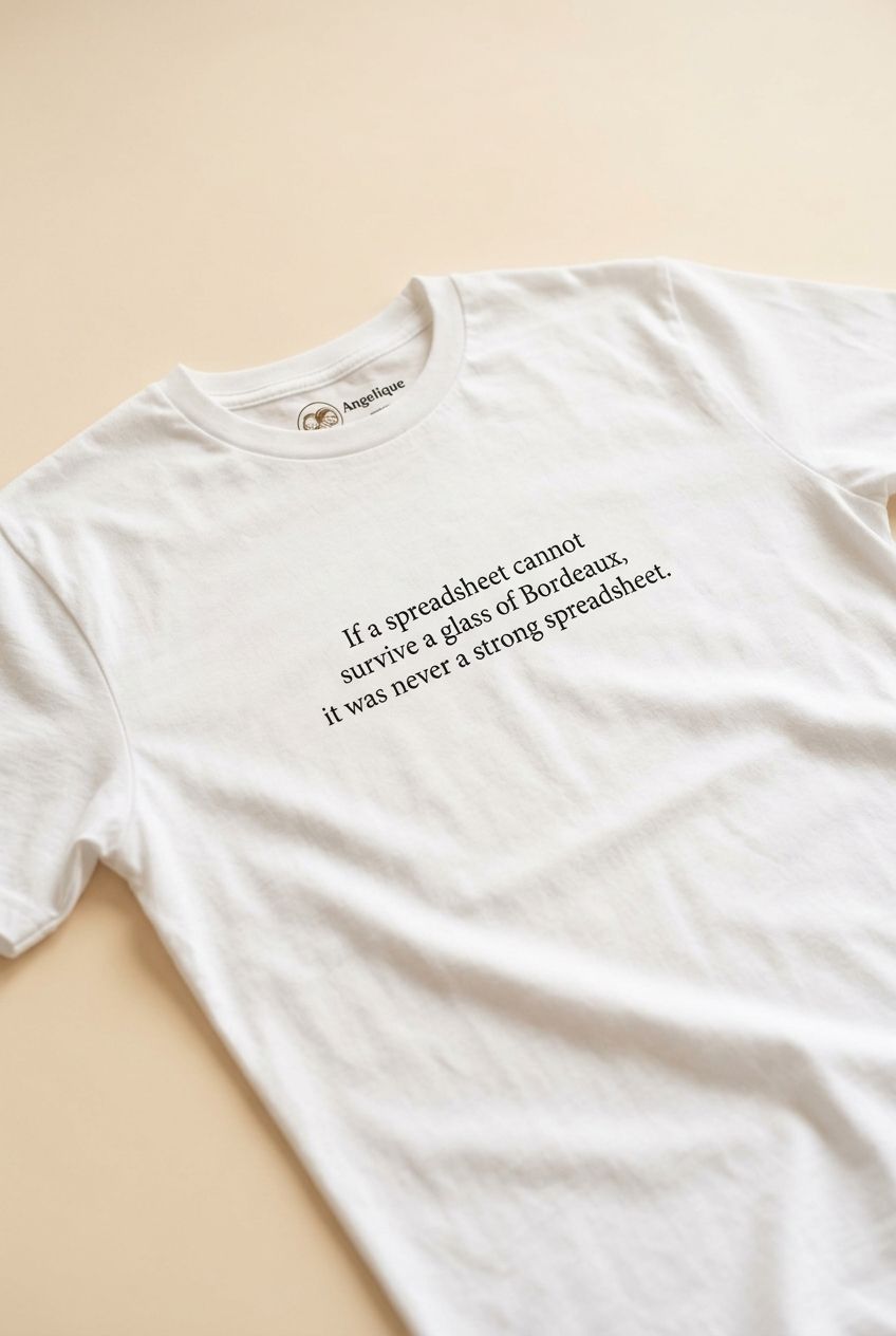 Close-up lifestyle shot of white unisex t-shirt showcased on a flat surface, featuring natural drape and soft folds with daylight ambiance.