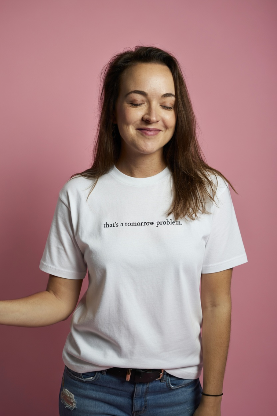 "that's a tomorrow problem" unisex t-shirt - white