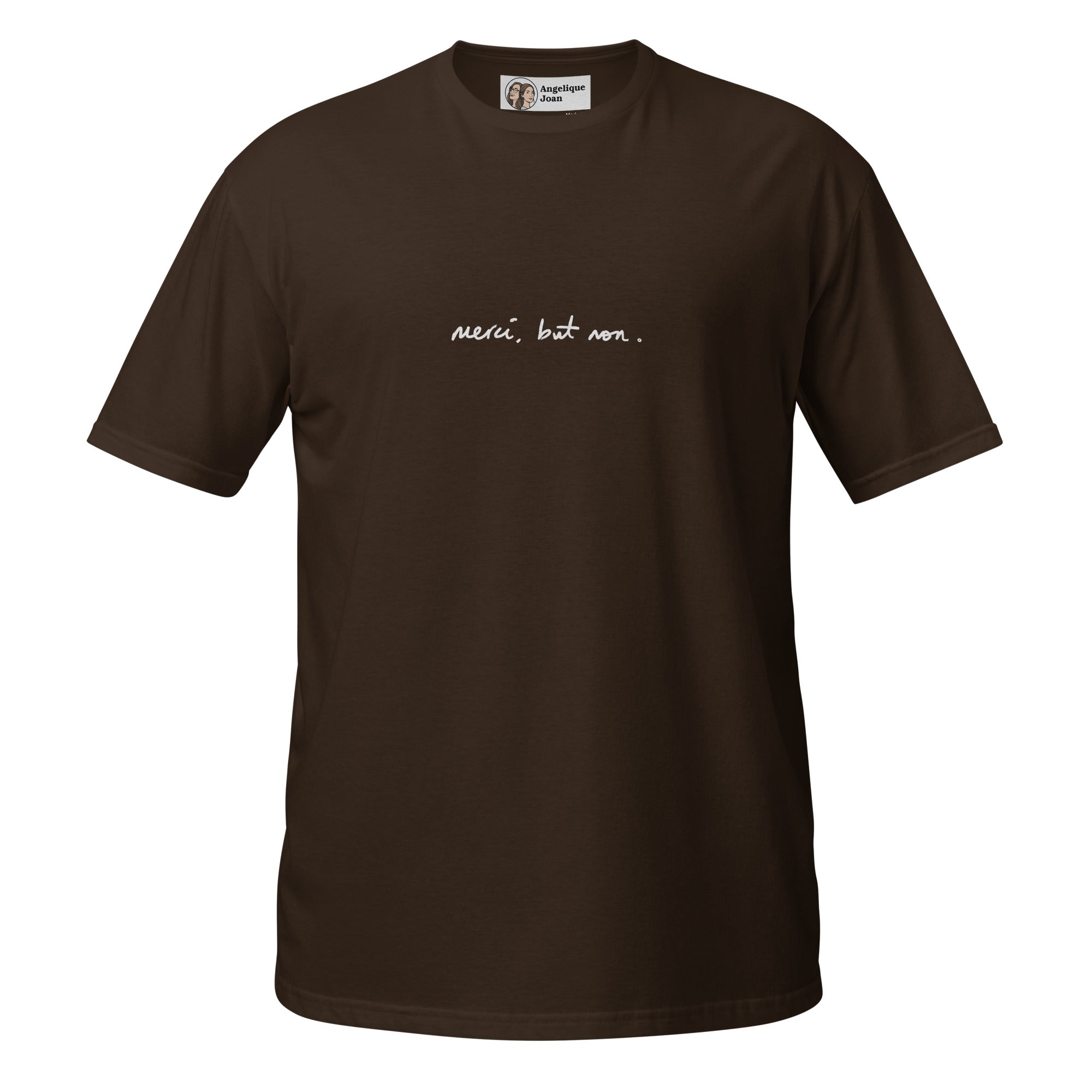 "merci, but non" unisex t-shirt - dark