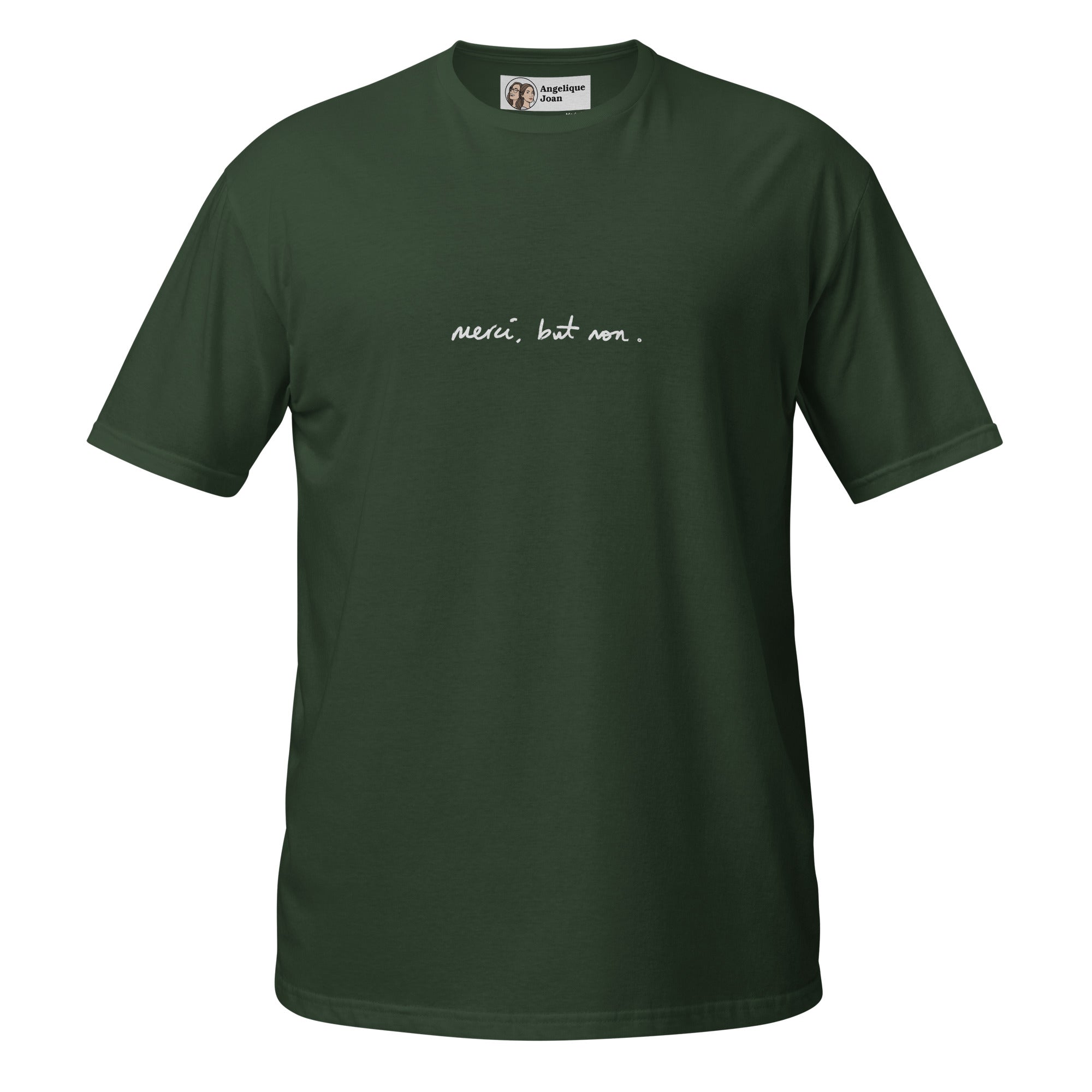 "merci, but non" unisex t-shirt - dark