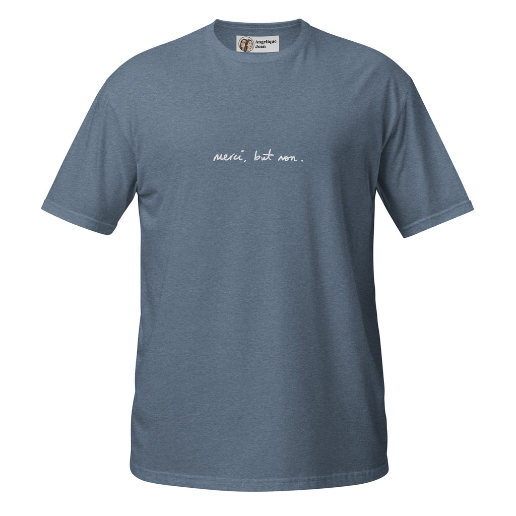 "merci, but non" unisex t-shirt - dark