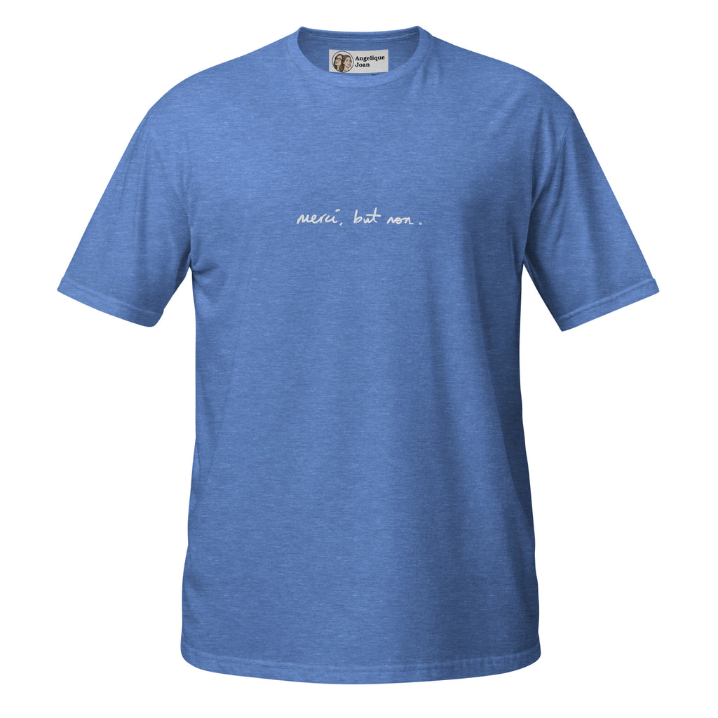 "merci, but non" unisex t-shirt - dark