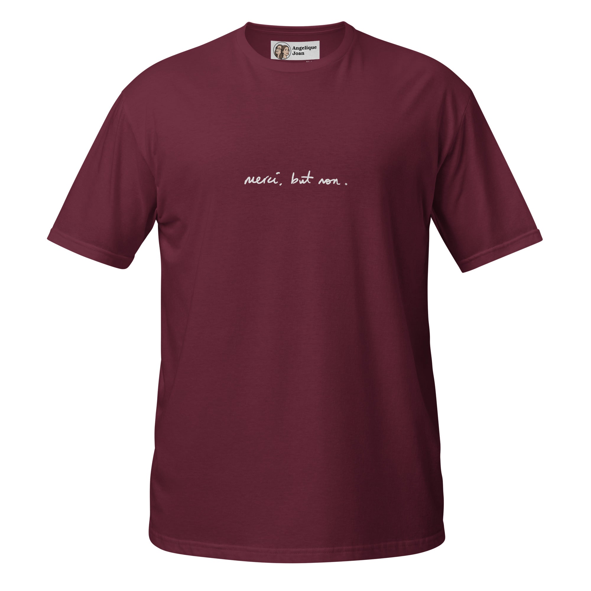 "merci, but non" unisex t-shirt - dark