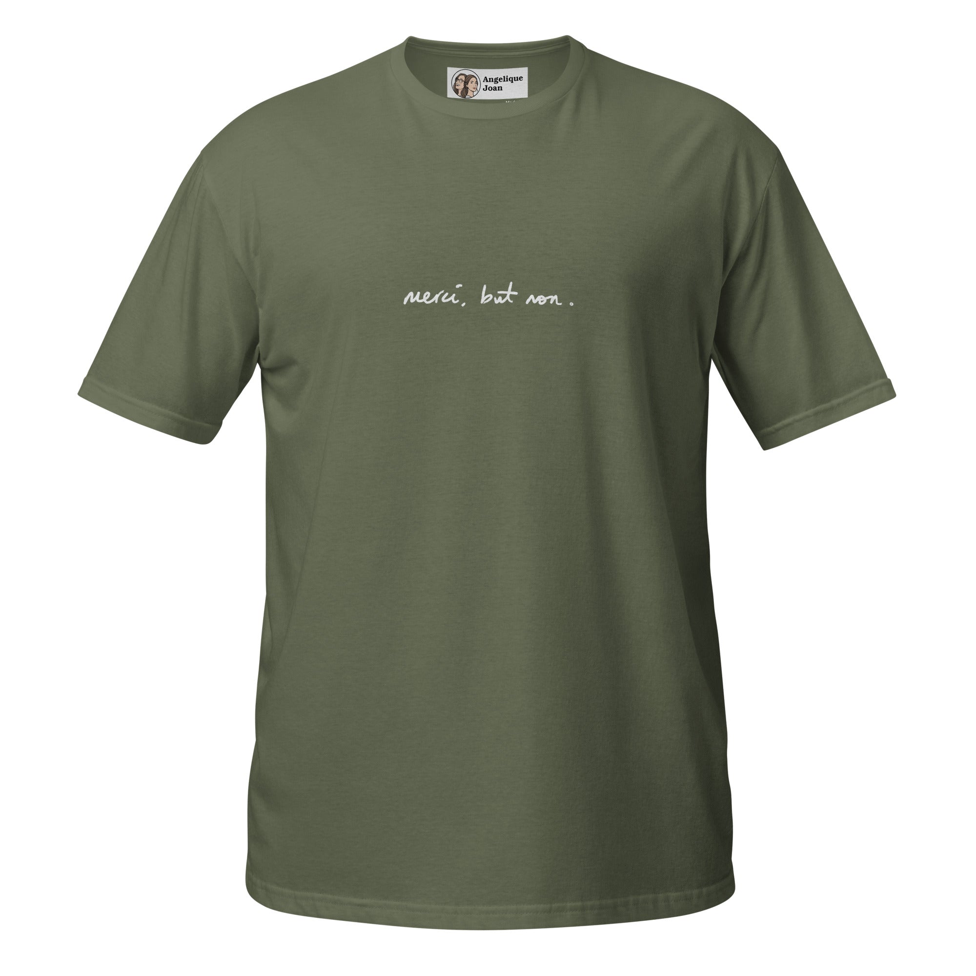 "merci, but non" unisex t-shirt - dark